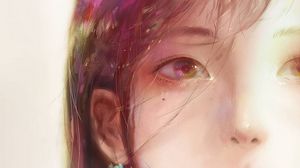 Preview wallpaper girl, portrait, face, anime, art