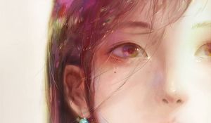 Preview wallpaper girl, portrait, face, anime, art