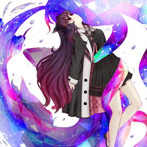 Preview wallpaper girl, pose, dress, anime, art