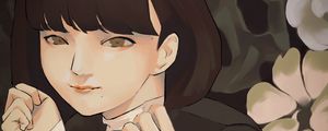Preview wallpaper girl, pose, glance, anime