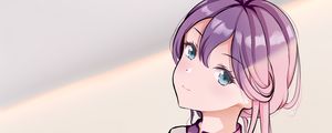Preview wallpaper girl, pose, glance, anime, art, purple