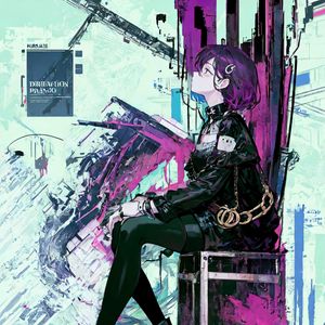 Preview wallpaper girl, pose, graffiti, anime