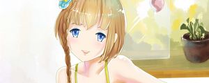 Preview wallpaper girl, pose, smile, anime, art