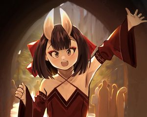 Preview wallpaper girl, princess, gesture, anime