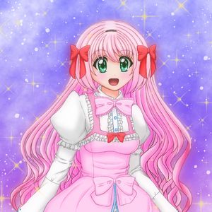 Preview wallpaper girl, princess, smile, dress, anime, pink