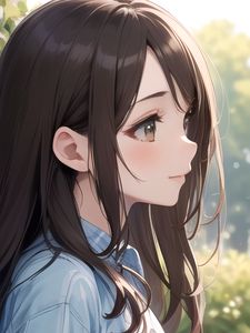 Preview wallpaper girl, profile, anime, art