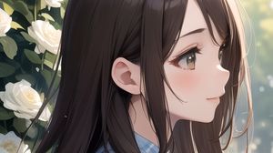 Preview wallpaper girl, profile, anime, art