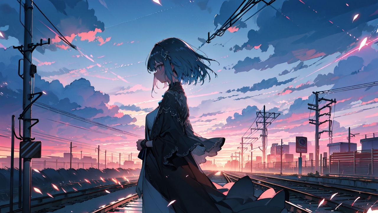 Wallpaper girl, profile, rails, anime hd, picture, image