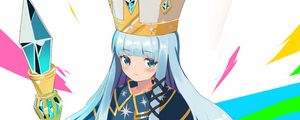 Preview wallpaper girl, queen, staff, anime, art