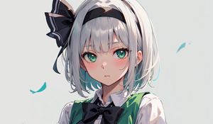 Preview wallpaper girl, ribbon, bow, anime
