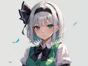 Preview wallpaper girl, ribbon, bow, anime