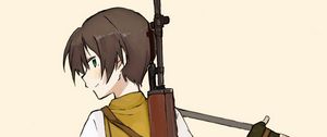 Preview wallpaper girl, rifle, weapon, anime, art
