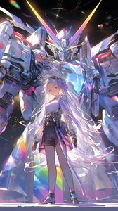 Preview wallpaper girl, robot, art, anime