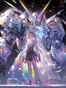 Preview wallpaper girl, robot, art, anime