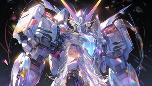 Preview wallpaper girl, robot, art, anime