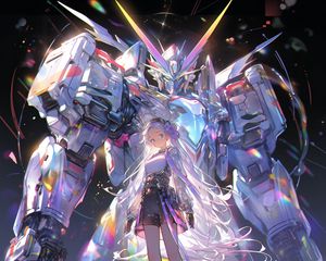 Preview wallpaper girl, robot, art, anime
