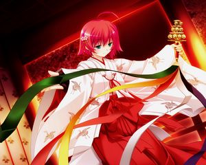 Preview wallpaper girl, room, kimono, belt, color