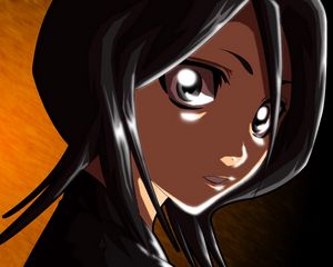 Preview wallpaper girl, rukia kuchiki, brunette, eyes, shine