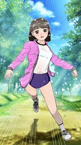 Preview wallpaper girl, run, running, park, anime