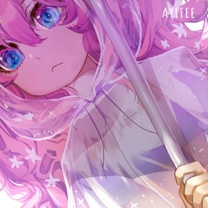 Preview wallpaper girl, sad, anime, pink