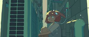 Preview wallpaper girl, sad, gateway, anime, art