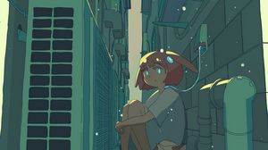 Preview wallpaper girl, sad, gateway, anime, art