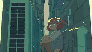 Preview wallpaper girl, sad, gateway, anime, art