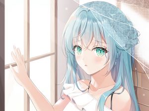 Preview wallpaper girl, sad, tears, alone, anime