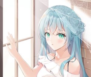 Preview wallpaper girl, sad, tears, alone, anime