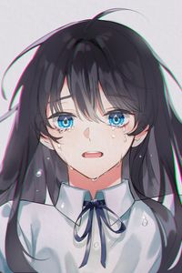 Preview wallpaper girl, sad, tears, anime, art