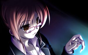 Preview wallpaper girl, sadness, glasses, shade, hand