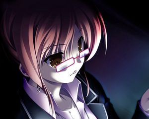 Preview wallpaper girl, sadness, glasses, shade, hand