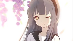 Preview wallpaper girl, schoolgirl, anime, art