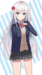 Preview wallpaper girl, schoolgirl, anime