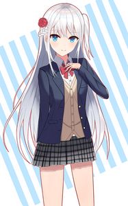 Preview wallpaper girl, schoolgirl, anime