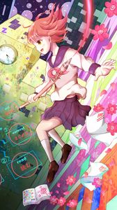 Preview wallpaper girl, schoolgirl, artist, fantasy, anime