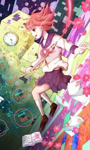 Preview wallpaper girl, schoolgirl, artist, fantasy, anime