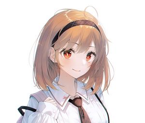 Preview wallpaper girl, schoolgirl, glance, skirt, anime