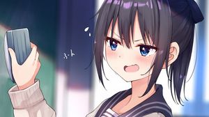 Preview wallpaper girl, schoolgirl, school, anime