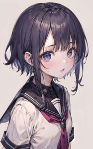 Preview wallpaper girl, schoolgirl, tie, art, anime