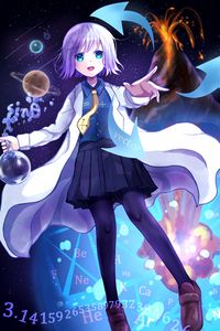 Preview wallpaper girl, scientist, science, anime, art