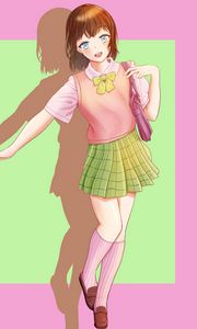 Preview wallpaper girl, shape, smile, anime