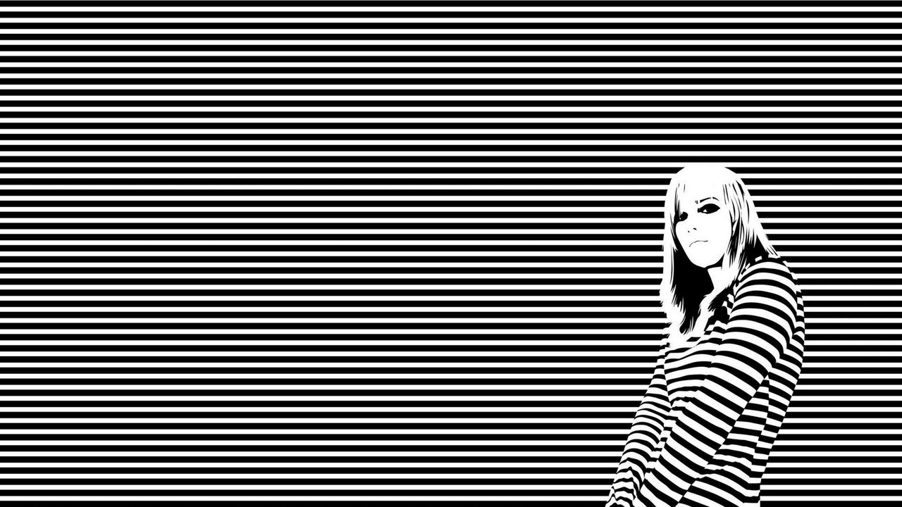 Wallpaper girl, shirt, stripes