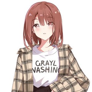 Preview wallpaper girl, shirt, style, anime