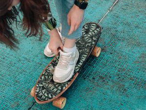 Preview wallpaper girl, skater, skateboard, style