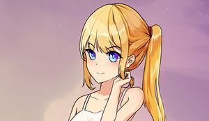 Preview wallpaper girl, skirt, pose, anime
