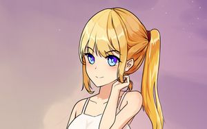 Preview wallpaper girl, skirt, pose, anime