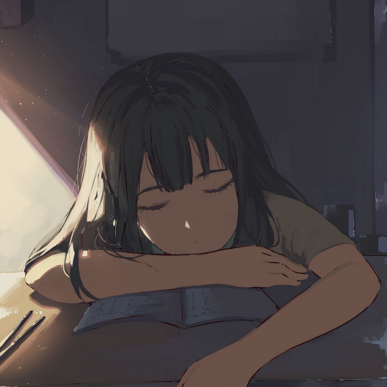 Sleeping Girl Anime Wallpaper Download