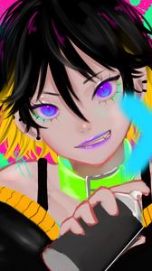 Preview wallpaper girl, smile, anime, art, bright