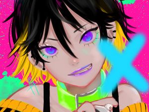 Preview wallpaper girl, smile, anime, art, bright